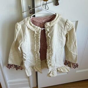 Persnickety winter white holiday jacket- girls size 14
